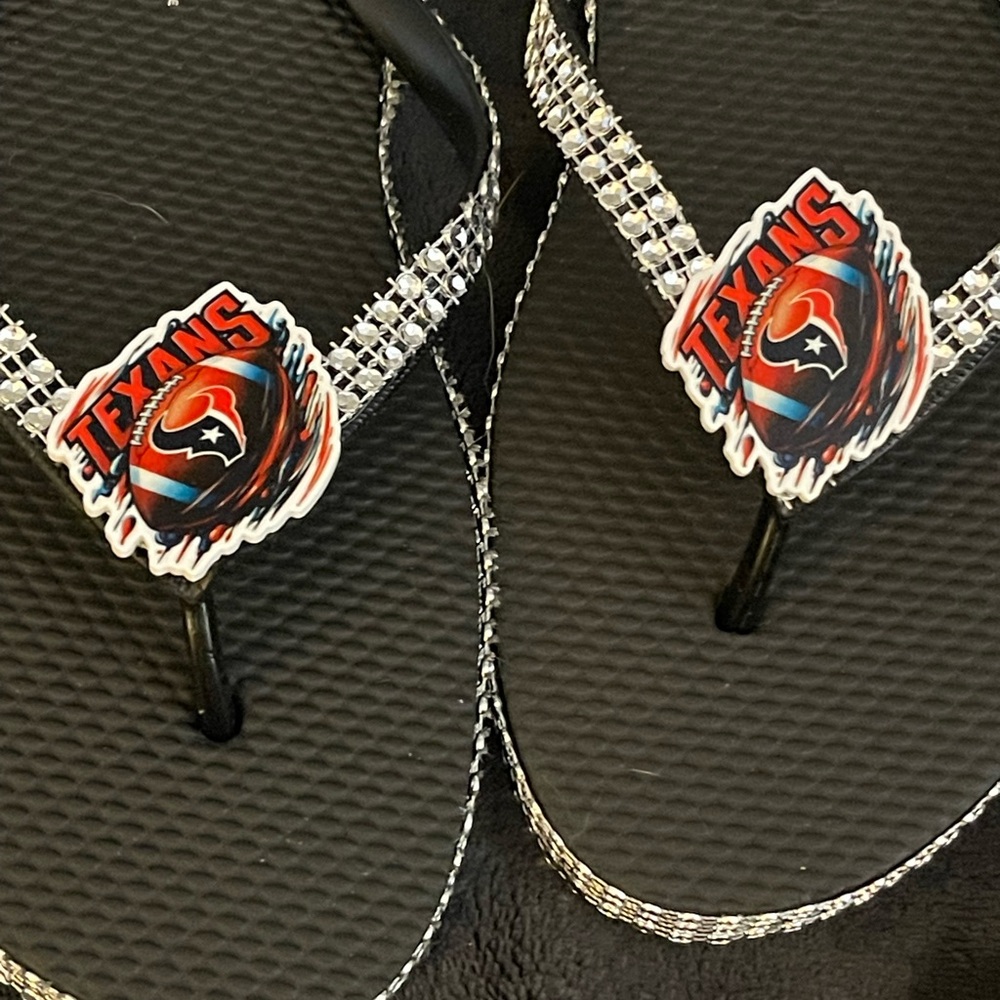 Texans Flip Flops with Logo